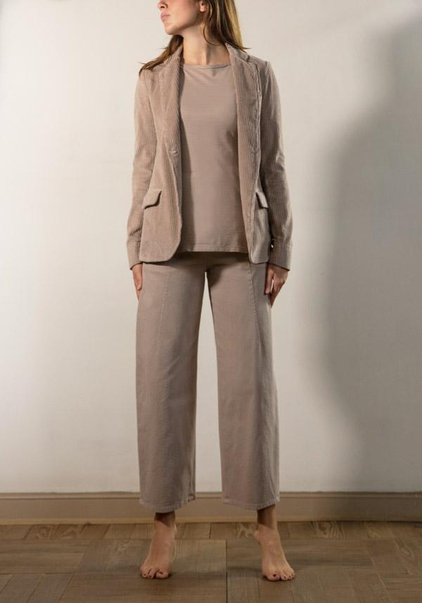 Rose & Lini BARBARA TANI COTTON “JACKET 705 V03” CORDUROY PETALO Smaltimento dello stoccaggio
