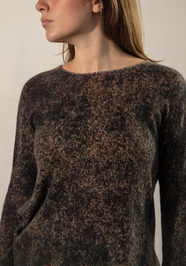 Rose & Lini FISSORE CASHMERE “BRUCO 71” KNIT ESPRESSO Offerte stagionali