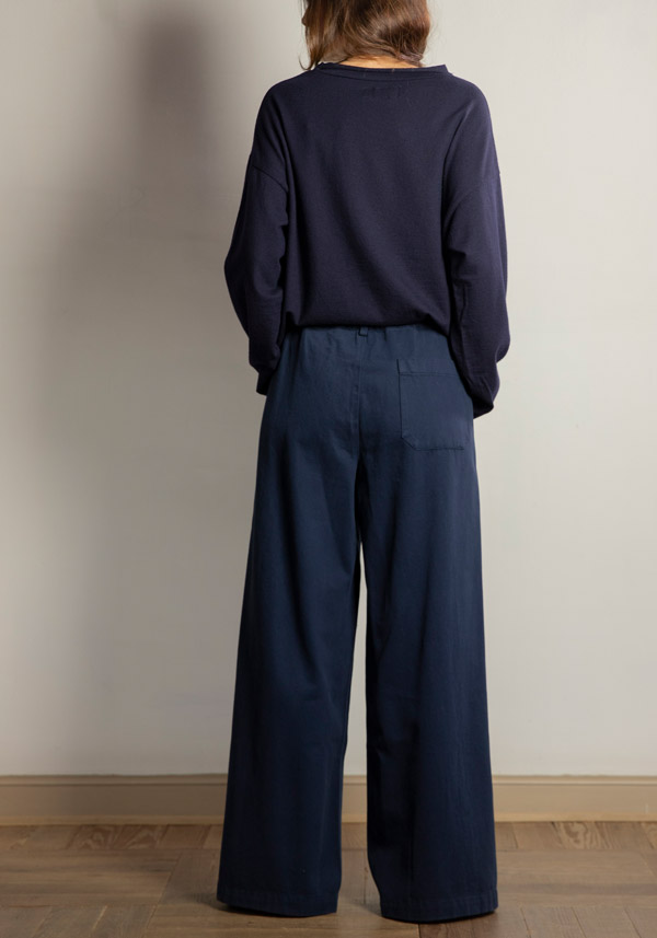Rose & Lini LABO ART COTTON “DIAGONALE” ATLANTIC PANTS Sconti VIP