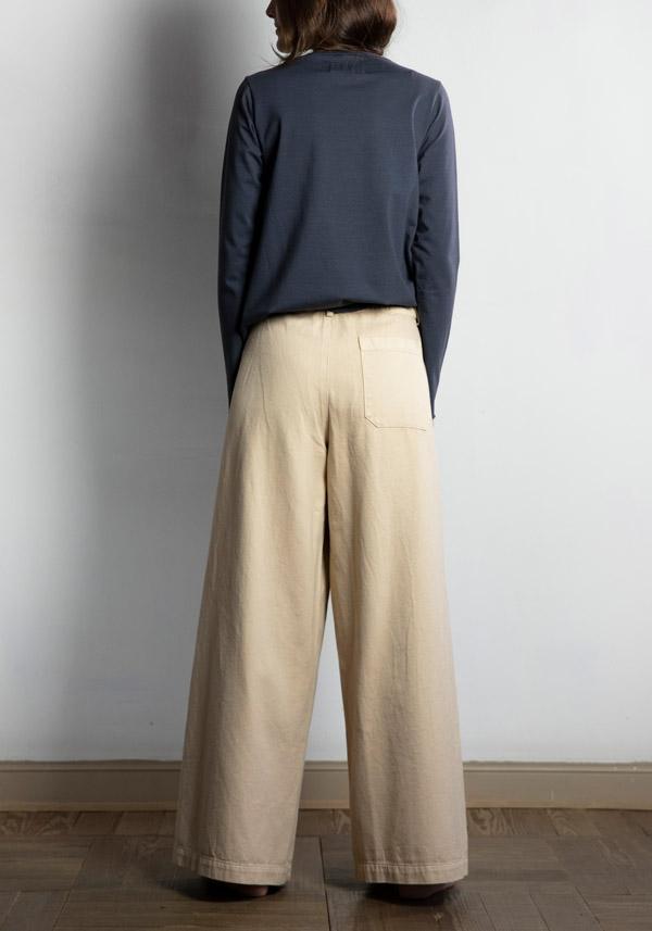 Rose & Lini LABO ART COTTON “DIAGONALE” PEPPER PANTS Prezzo basso