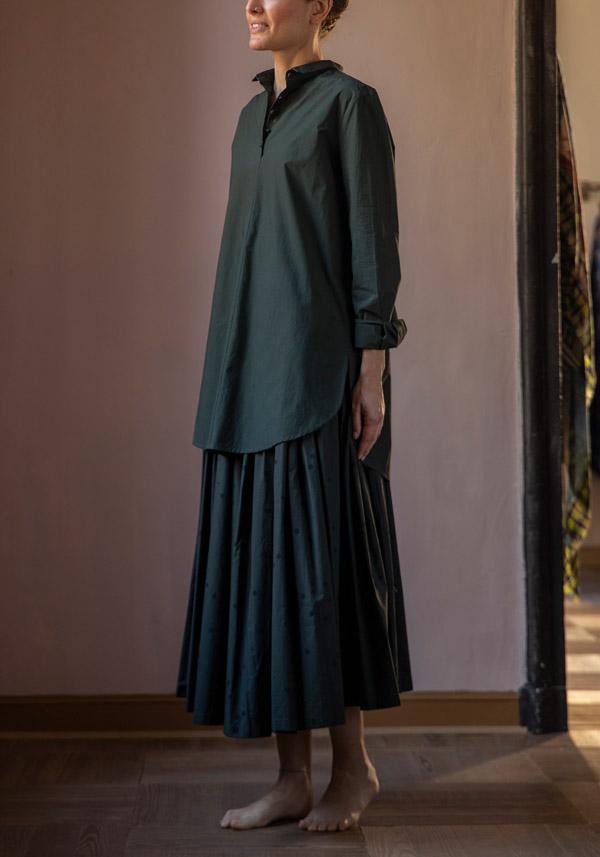 Rose & Lini APUNTOB COTTON “SKIRT 1900” FOREST GREEN Ultimi tre giorni