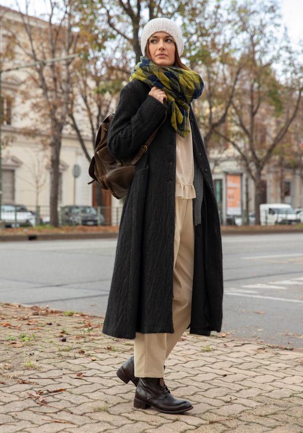 Rose & Lini APUNTOB WOOL & ANGORA “COAT 1812” FOREST ACQUISTA ORA