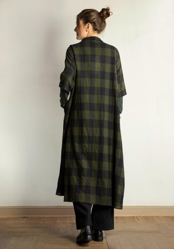 Rose & Lini APUNTOB WOOL CHECKED “DRESS 1813” MILITARY Ultimi due giorni