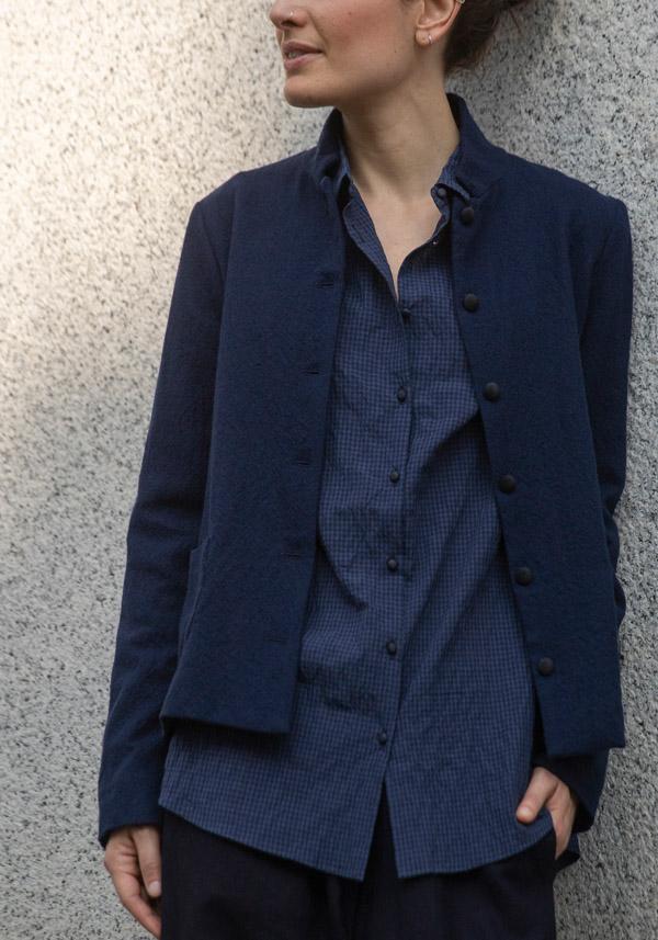 Rose & Lini APUNTOB VIRGIN WOOL “JACKET 1878” BLUE Ultimo giorno