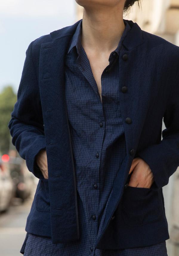 Rose & Lini APUNTOB VIRGIN WOOL “JACKET 1878” BLUE Ultimo giorno