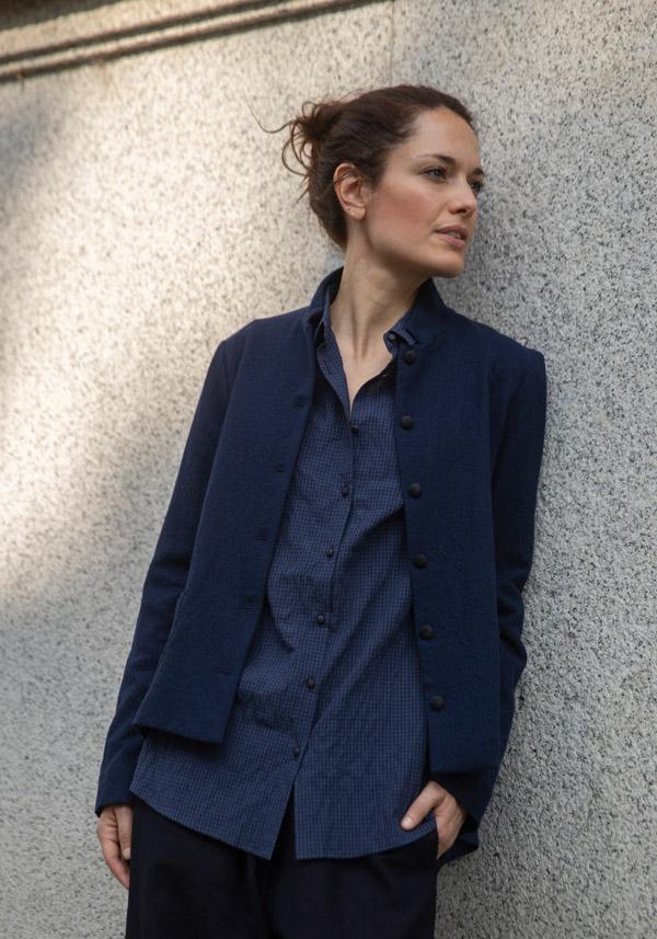 Rose & Lini APUNTOB VIRGIN WOOL “JACKET 1878” BLUE Ultimo giorno