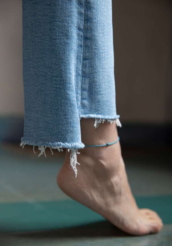 Rose & Lini MOTHER DENIM “INSIDER CROP STEP FRAY” BLUE JEANS Fino al 65% di sconto