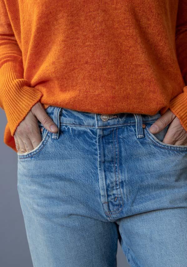 Rose & Lini MOTHER DENIM “THE DITCHER HOVER” DENIM BLUE JEANS Only for today