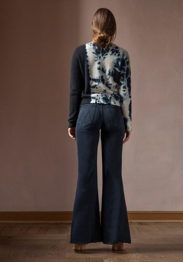Rose & Lini MOTHER DENIM “THE ROLLER FRAY” NAVY JEANS Solo un giorno rimasto