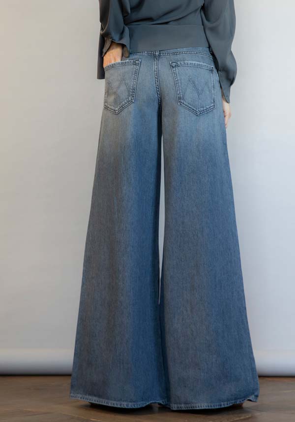 Rose & Lini MOTHER DENIM “THE SWISHER SNEAK” BLACK JEANS Super sconto