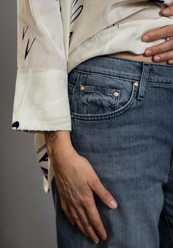 Rose & Lini MOTHER DENIM “THE DODGER ANKLE” BLACK JEANS Enormi sconti