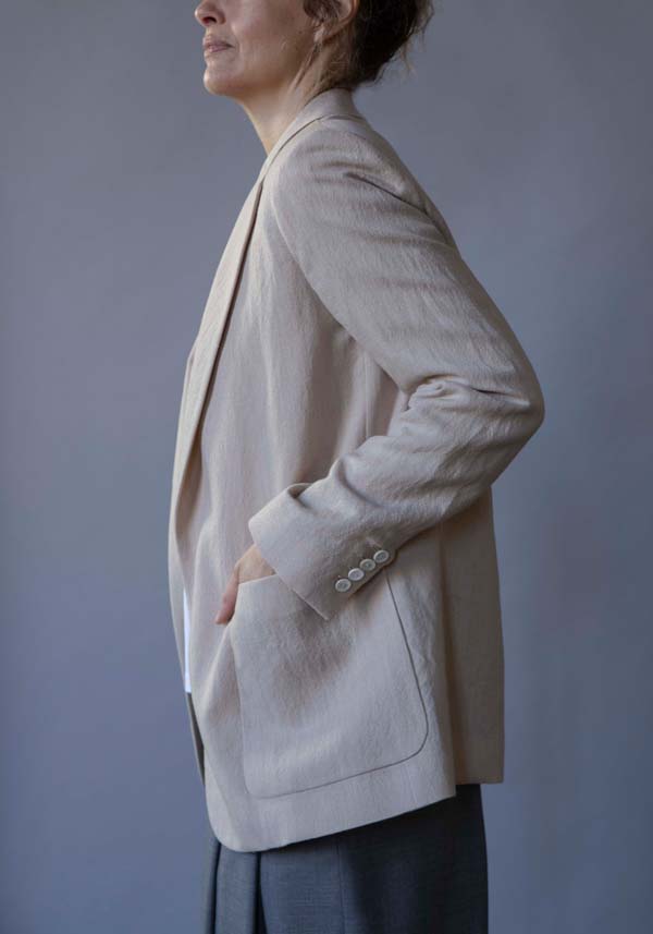 Rose & Lini N8 WOOL & LINEN “JACKET 2111” BEIGE Black Friday Prezzi