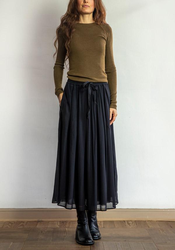 Rose & Lini MAJESTIC MERINO & SILK “COL ROND 583” SAVANE SWEATER Sconti questo mese
