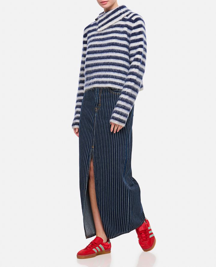 Biffi GONNA MIDI DENIM A RIGHE 2025