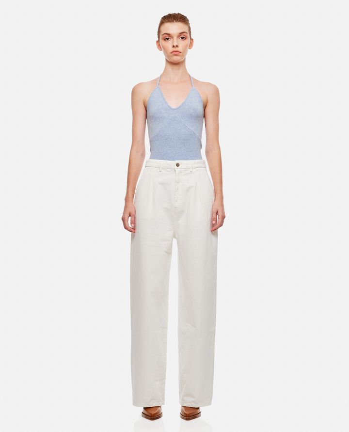 Biffi PANTALONI IN DENIM A GAMBA LARGA Sottocosto