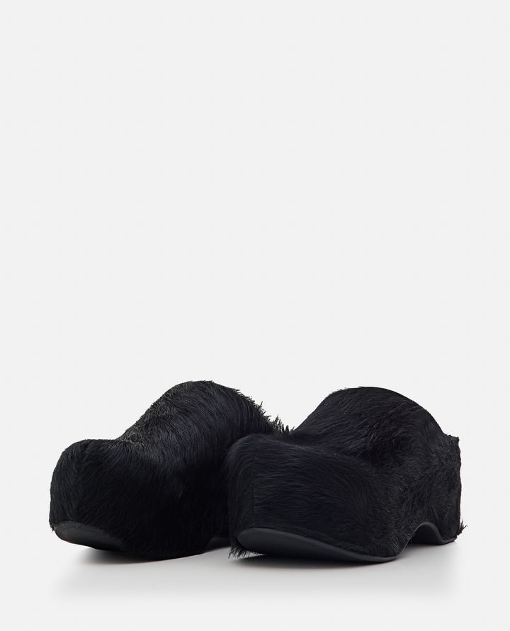 Biffi HAIRY LEATHER PLATFORM MULES Online