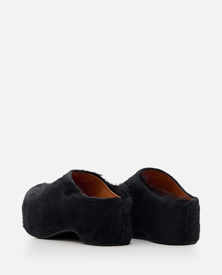 Biffi HAIRY LEATHER PLATFORM MULES Online