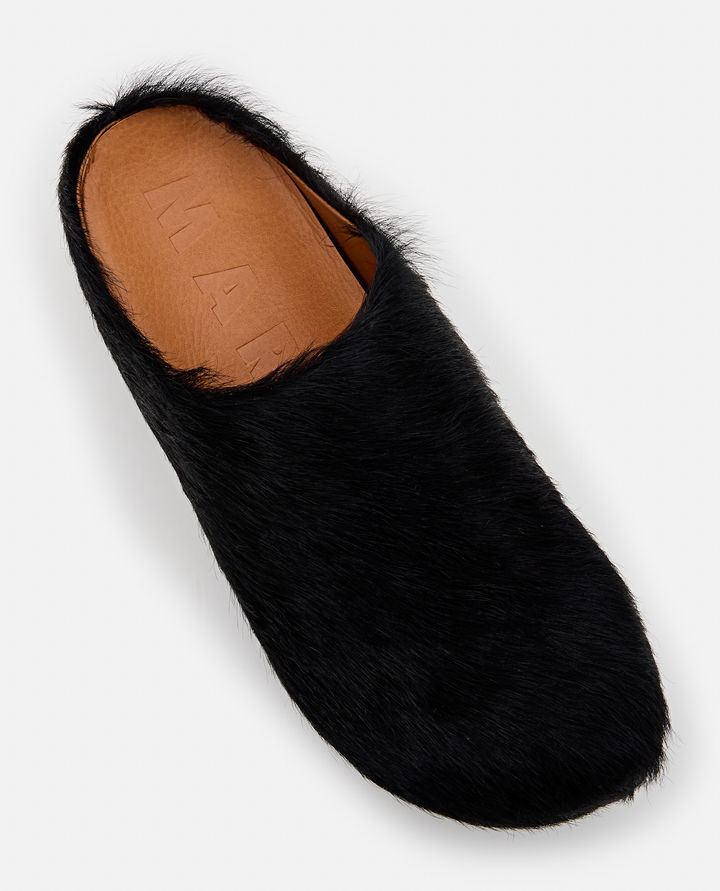 Biffi HAIRY LEATHER PLATFORM MULES Online