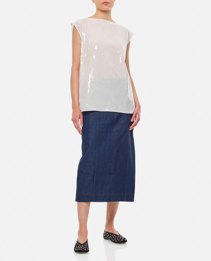 Biffi TOP CON PAILLETTES RICAMATE Offerta migliore