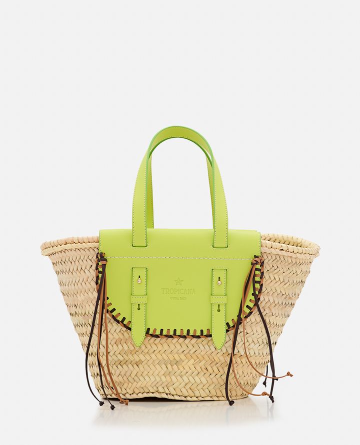 Biffi TROPICANA BORSA TOTE IN PAGLIA E PELLE