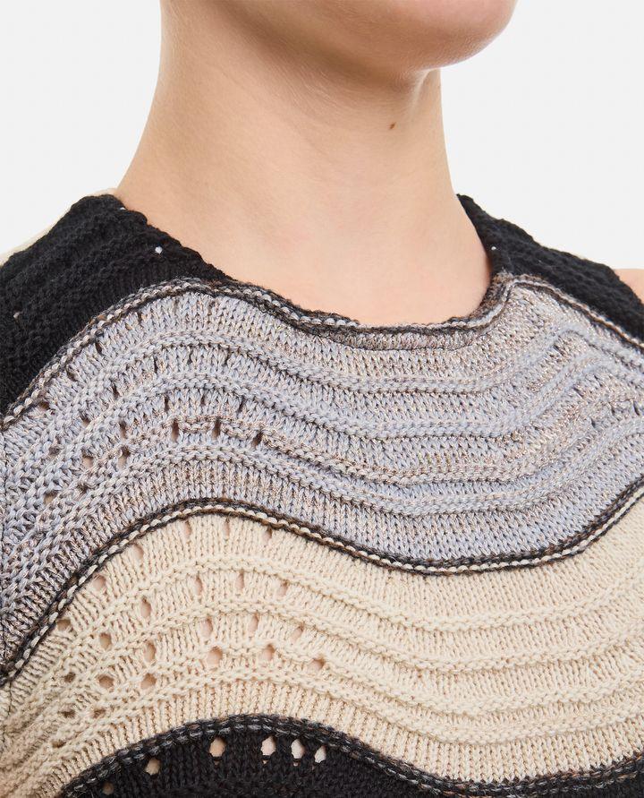 Biffi CROP TOP ORIZZONTALE IN LINO E COTONE Ultimo giorno