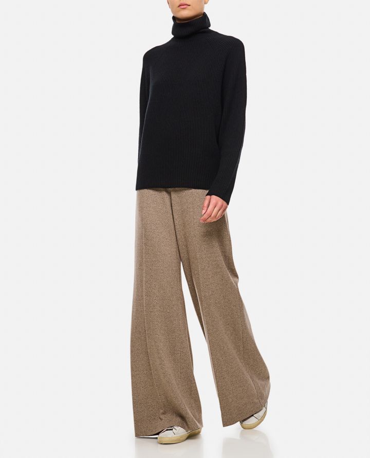 Biffi HERRINGBONE PANTALONI AMPI IN CASHMERE Latest stili