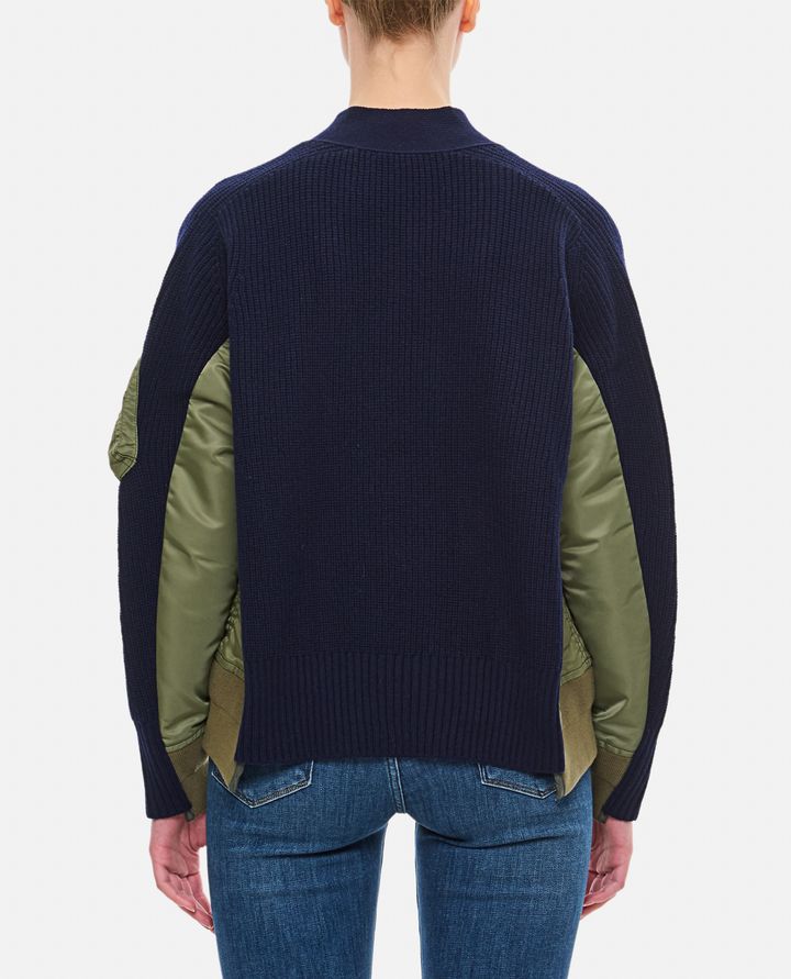Biffi CARDIGAN IN LANA E TWILL DI NYLON Only for today