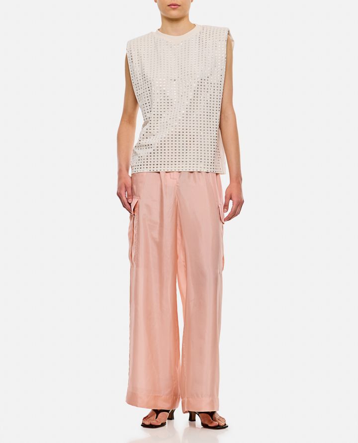 Biffi T-SHIRT CON CRISTALLI CON SPALLE IMBOTTITE Esporta salva