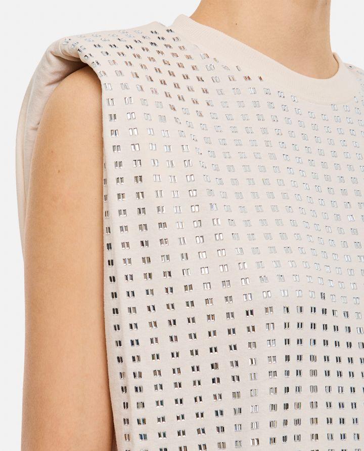 Biffi T-SHIRT CON CRISTALLI CON SPALLE IMBOTTITE Esporta salva