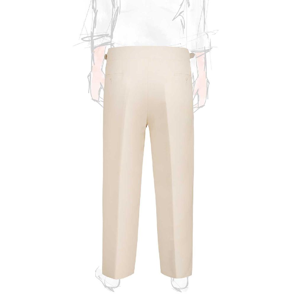 ﻿Rubinacci Vintage archive pantalone Manny in lana e cotone bianco Nuova