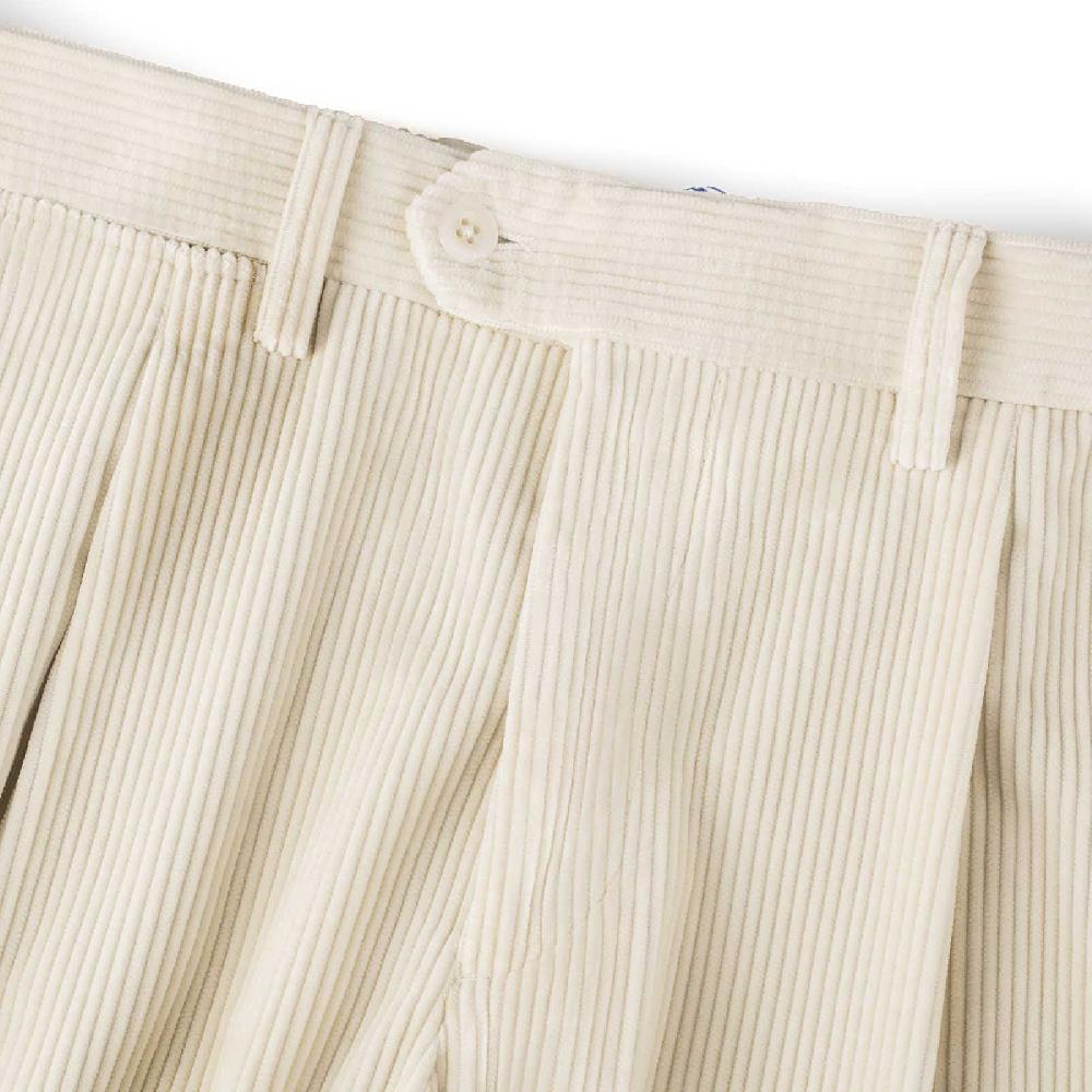 Rubinacci Vintage archive pantalone velluto a coste con pinces latte 2025