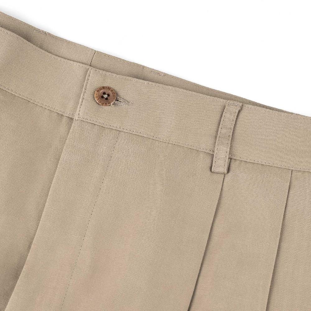 Rubinacci Serie Limitata bermuda in cotone e lino biscotto Italia