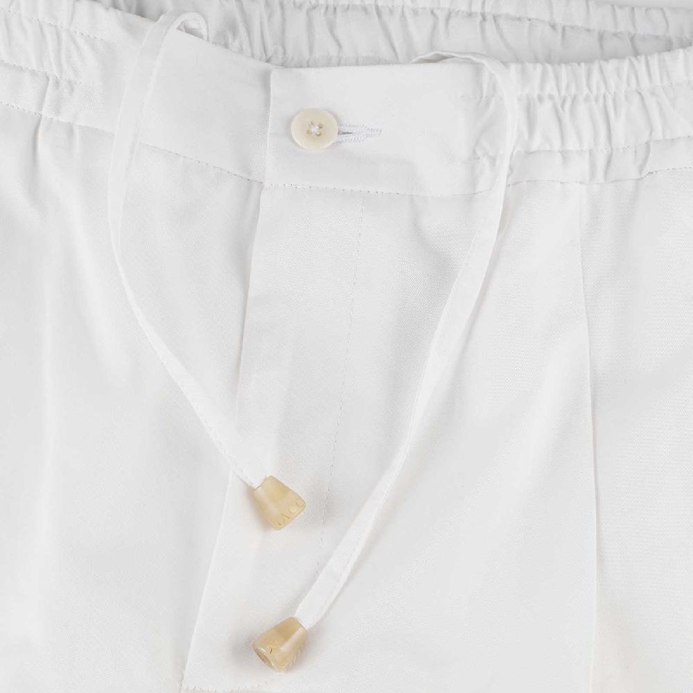 Rubinacci Vintage archive pantalone leisure in cotone bianco 2025