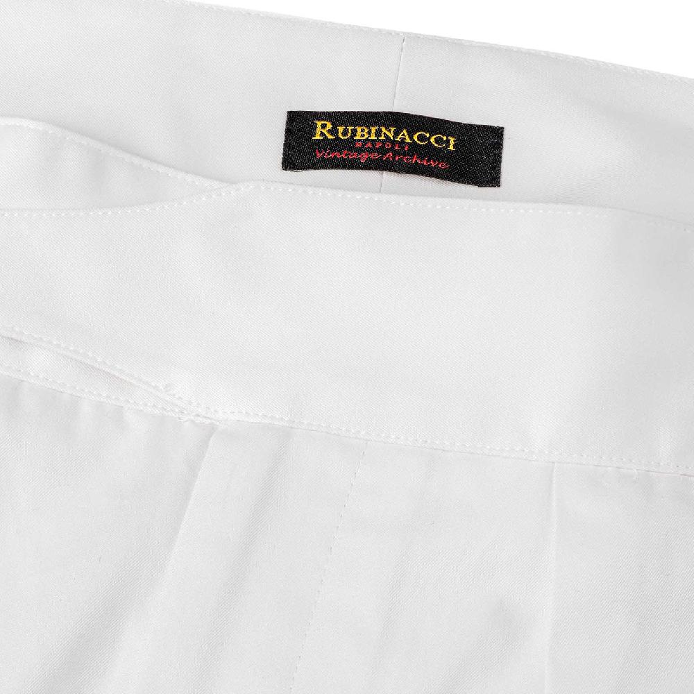 Rubinacci Vintage archive pantalone Manny in cotone bianco Qualità