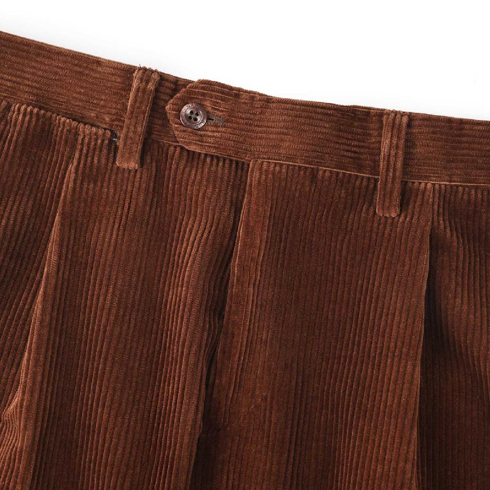 Rubinacci Vintage archive pantalone velluto a coste con pinces marrone Vendita