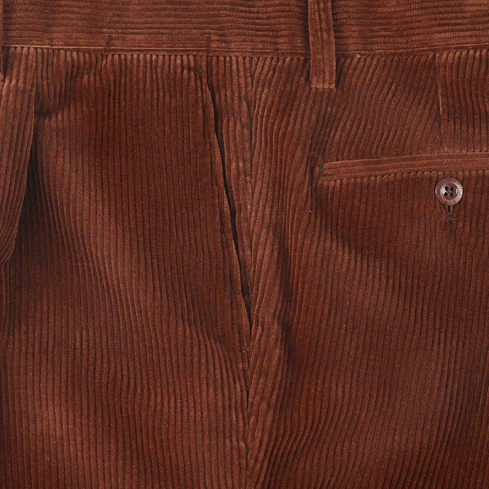 Rubinacci Vintage archive pantalone velluto a coste con pinces marrone Vendita
