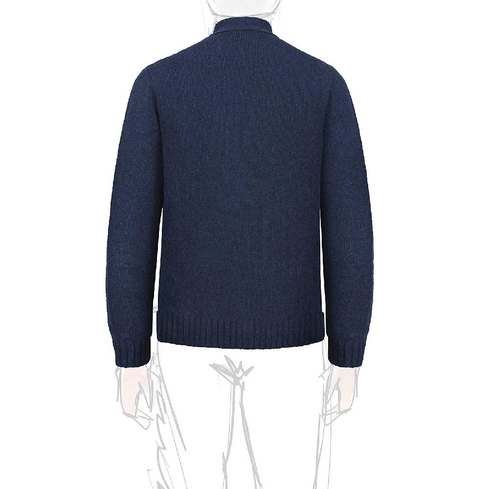Rubinacci Vintage archive cardigan a rombi in lana blu Pezzi Unici