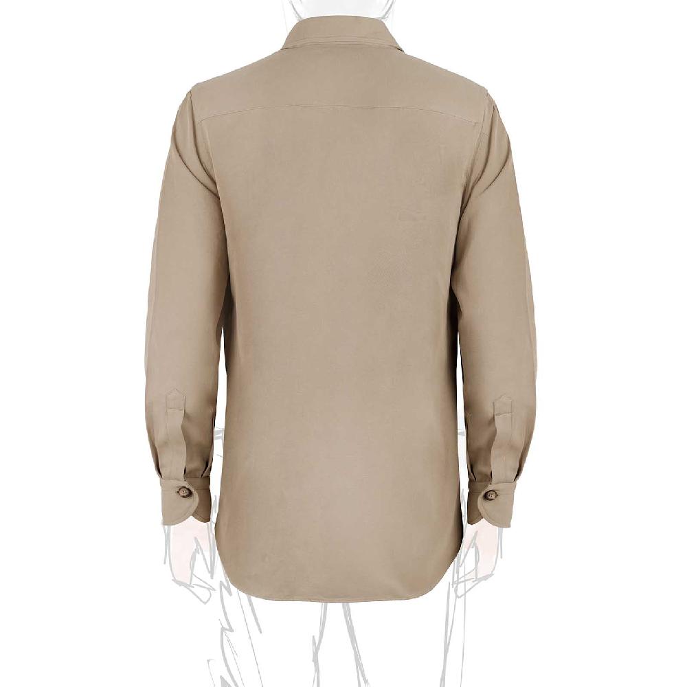 Rubinacci Serie Limitata overshirt in cotone e lino biscotto Promozione Limitata