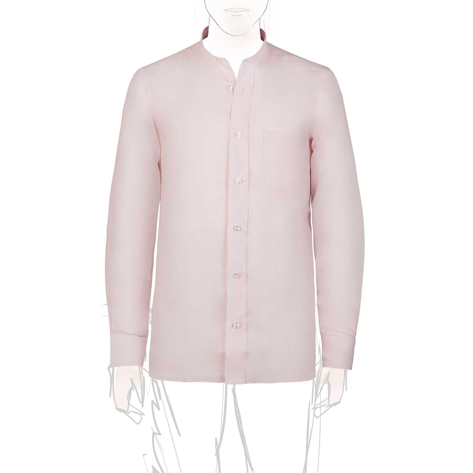Rubinacci Vintage archive camicia guru in lino rosa Prezzo Ridotto
