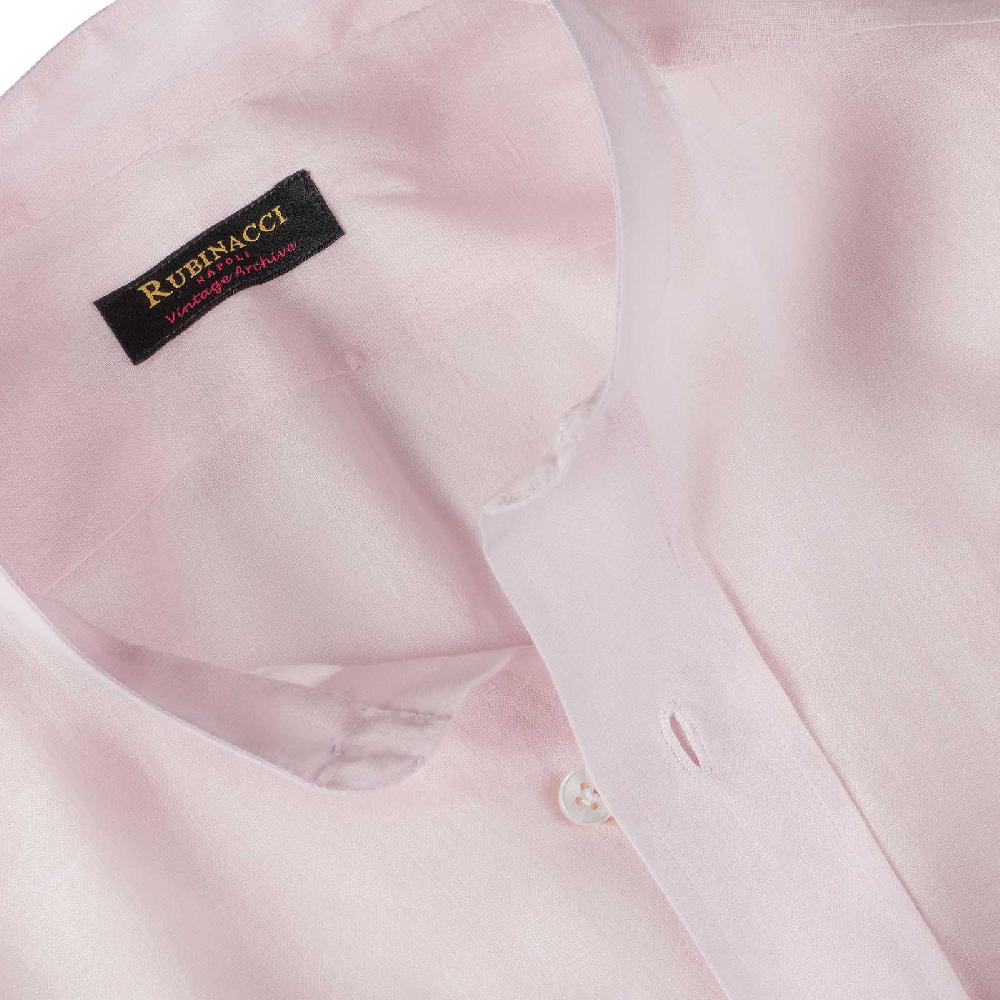 Rubinacci Vintage archive camicia guru in lino rosa Prezzo Ridotto