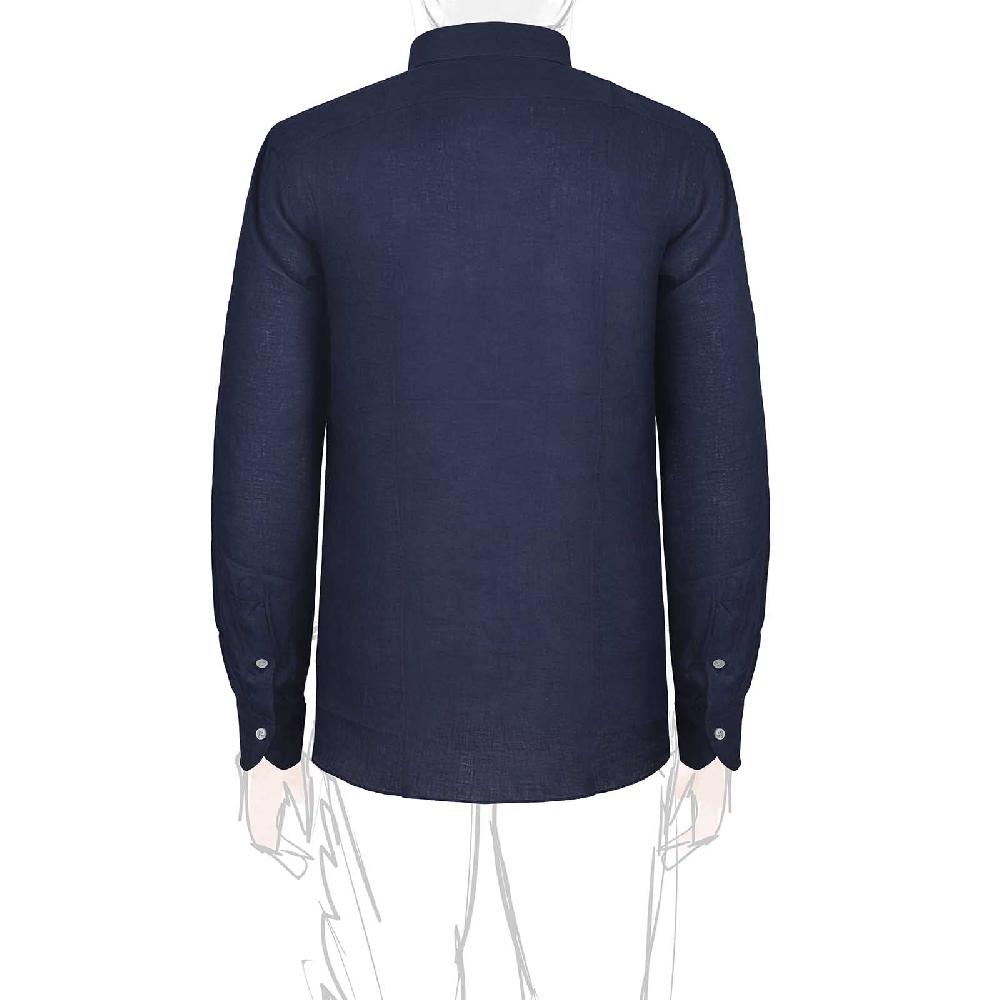 Rubinacci Vintage archive camicia in lino blu Convenienza