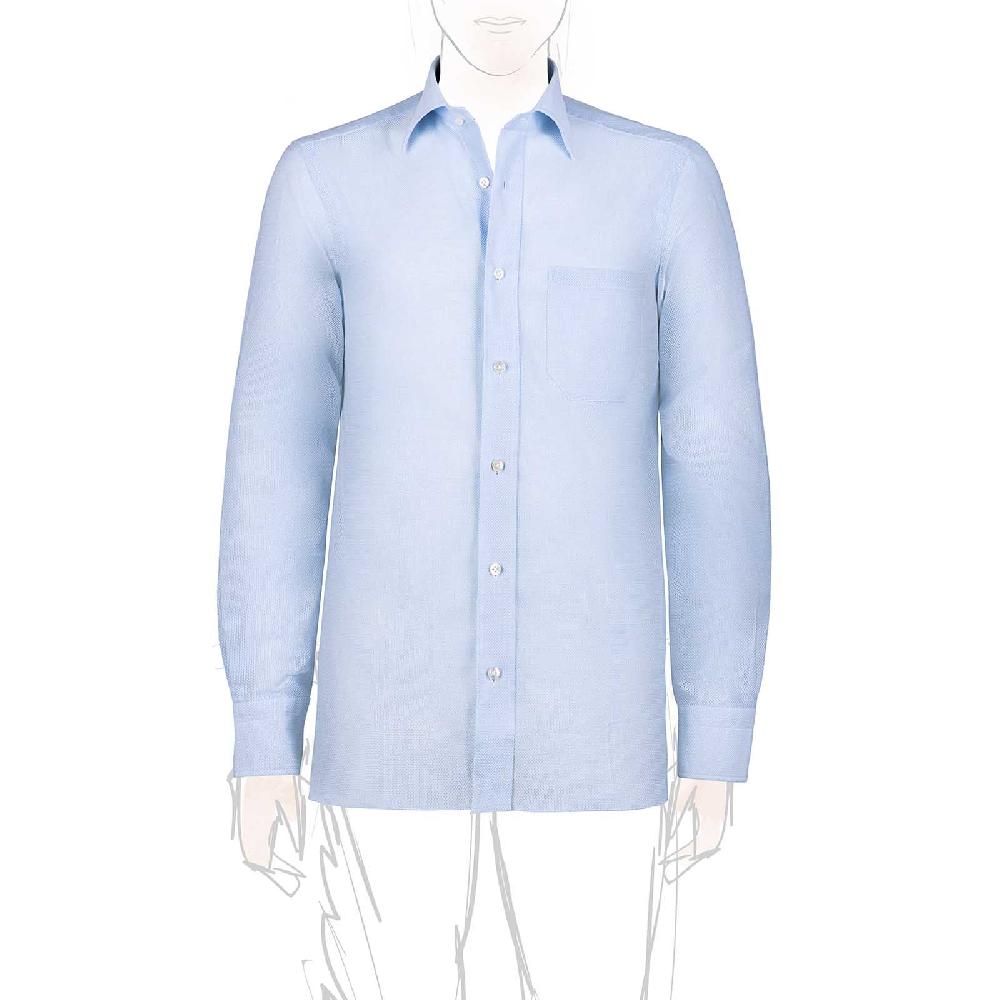 Rubinacci Vintage archive camicia in cellulare azzurro Novità