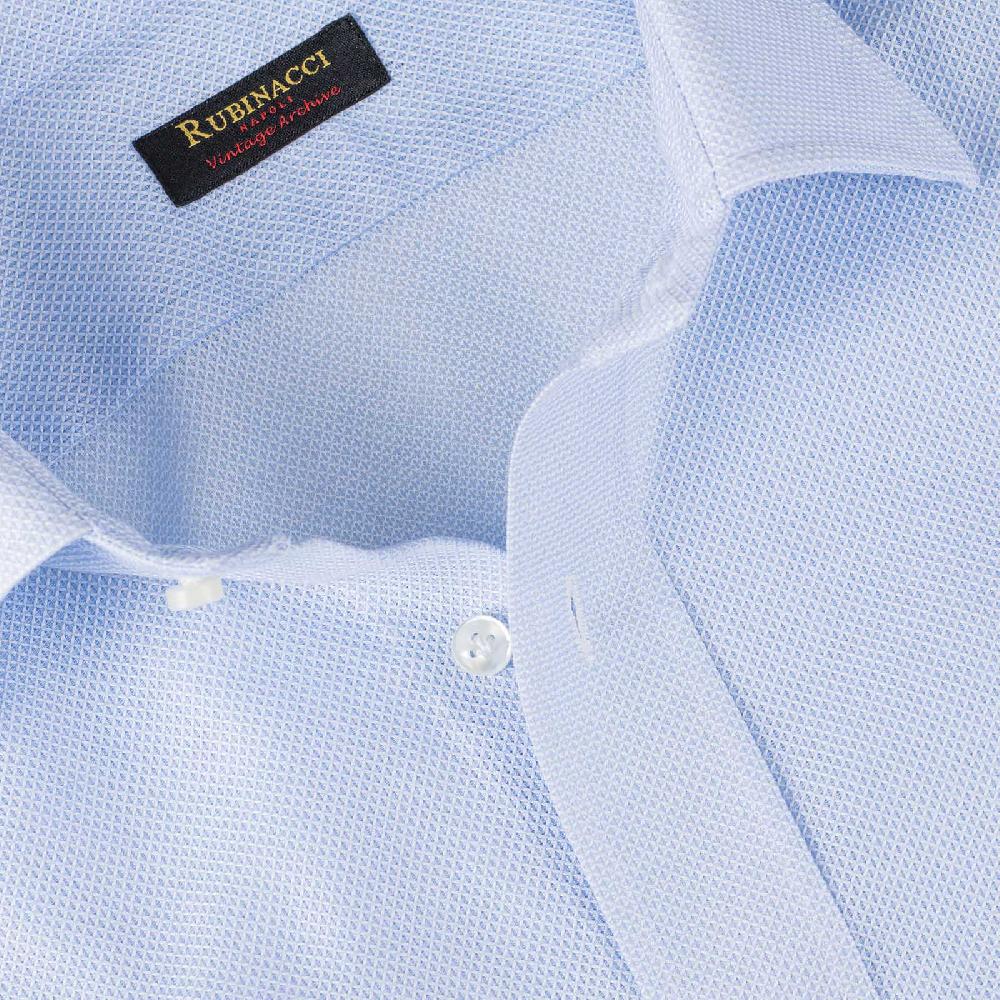 Rubinacci Vintage archive camicia in cellulare azzurro Novità