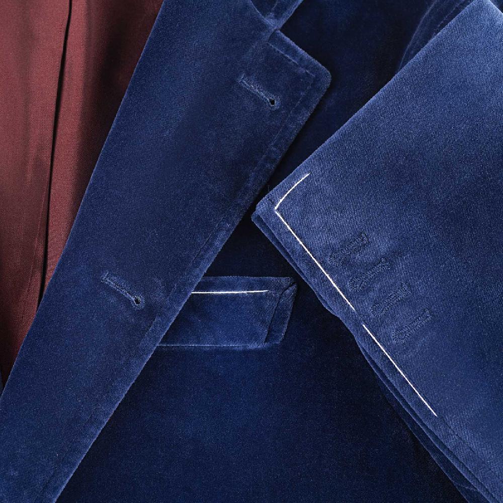Rubinacci Vintage archive giacca Vienna in velluto blu Outlet