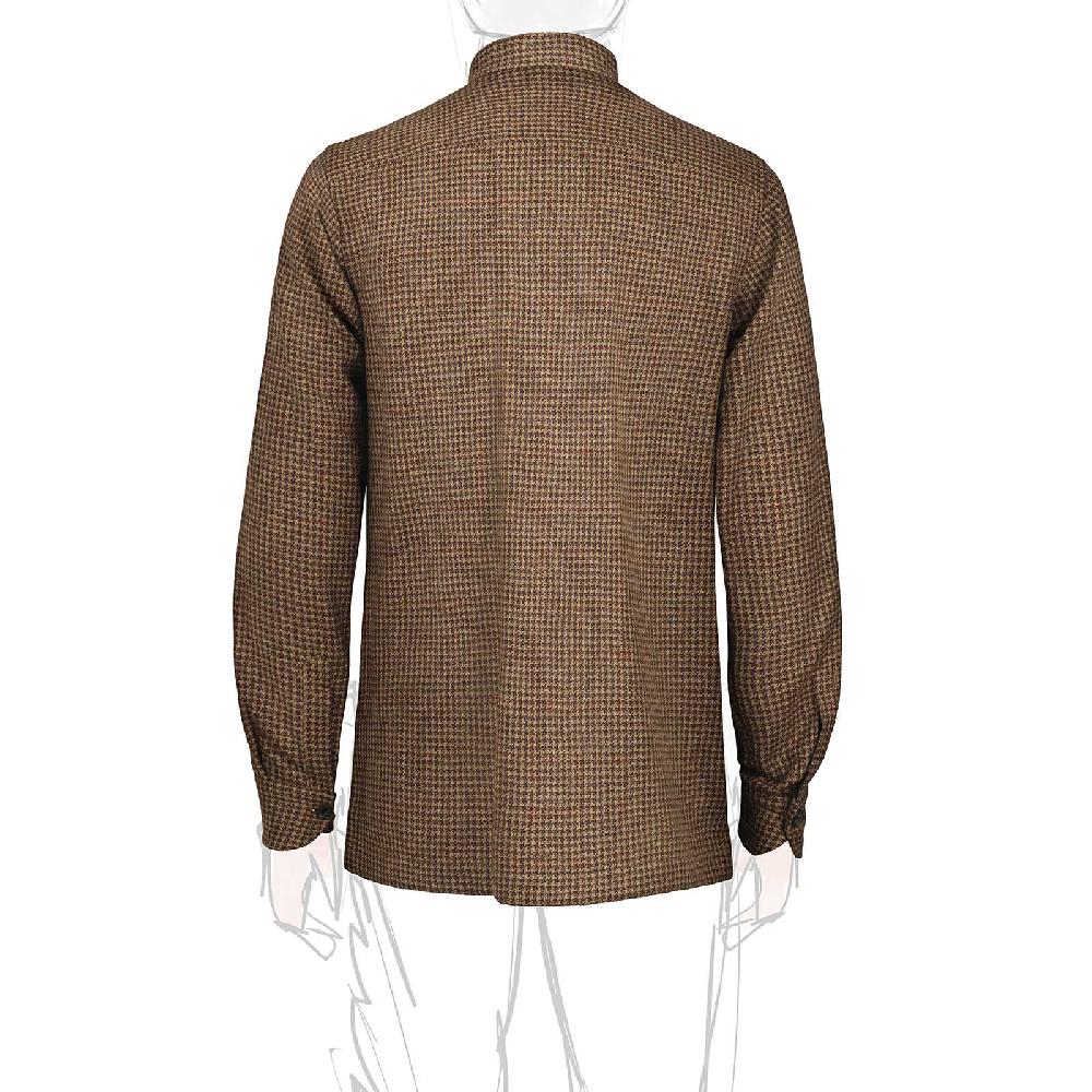Rubinacci Vintage archive sahariana guru in pied de poule di cashmere nocciola Hotsell