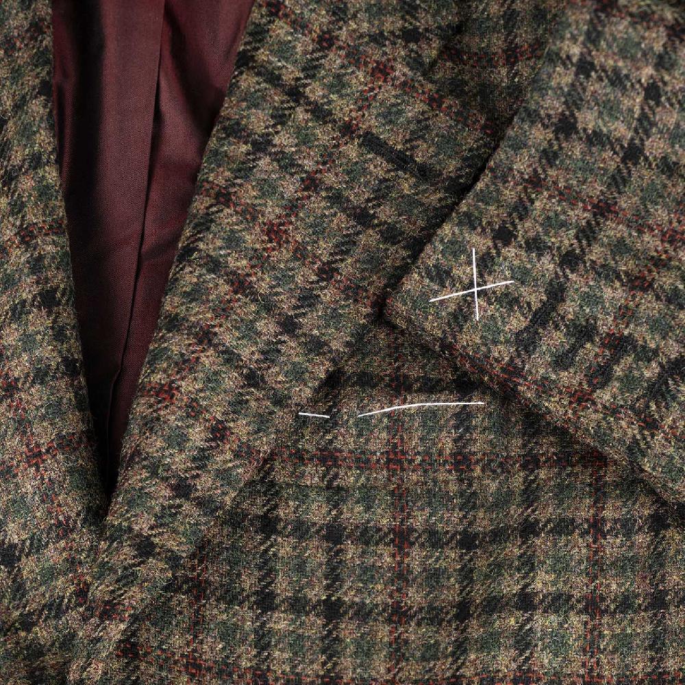 Rubinacci Vintage archive giacca in lana a quadri verde Saldi Di Fabbrica