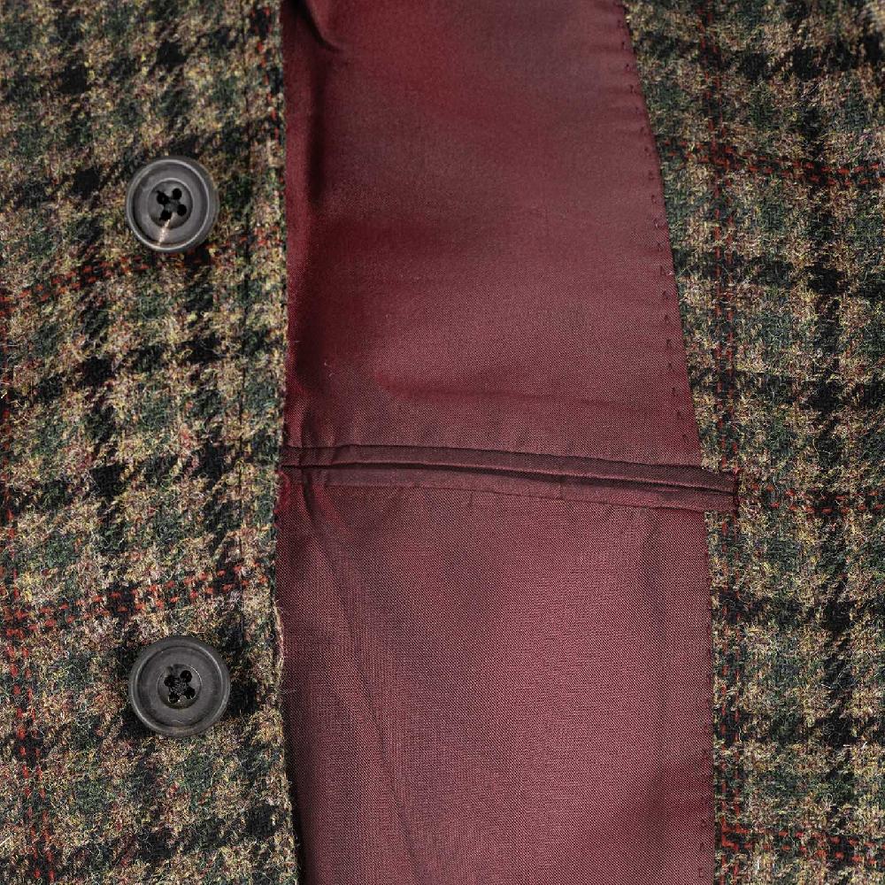 Rubinacci Vintage archive giacca in lana a quadri verde Saldi Di Fabbrica