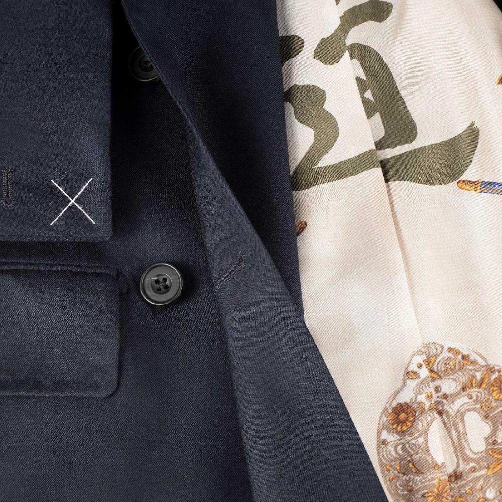 Rubinacci Serie Limitata Samurai giacca in cashmere blu Vendite Flash