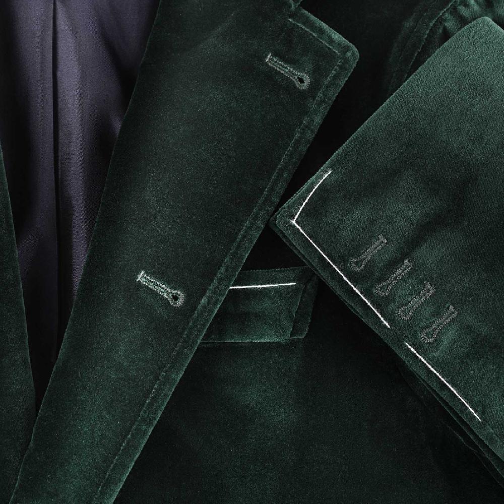 Rubinacci Vintage archive giacca Vienna in velluto verde Nuova