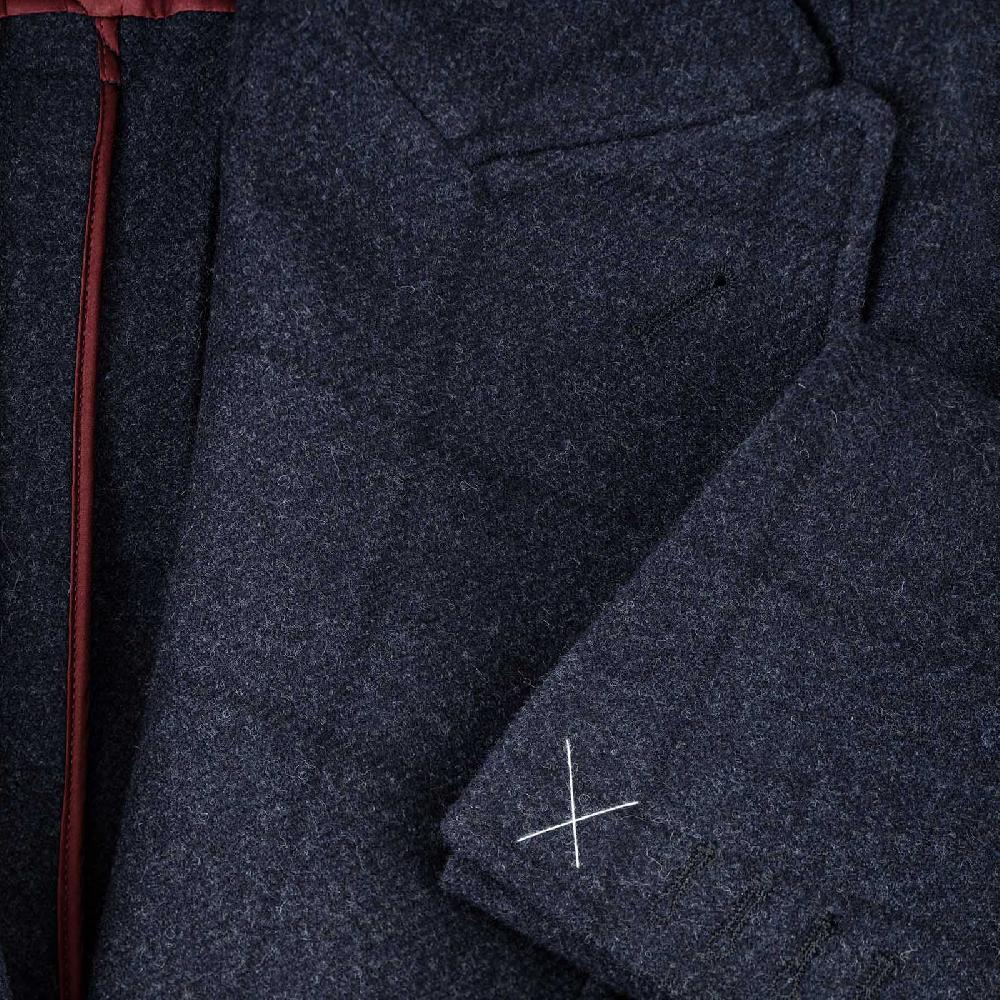 Rubinacci Vintage archive cappotto Ulster in lana a quadri blu 2025